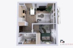 rzut mieszkania 3d